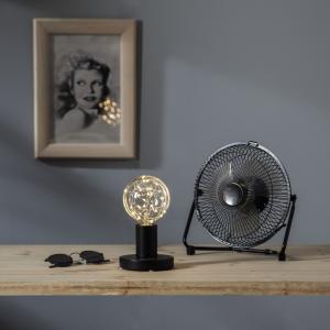 Lampfot E27 Svart Star Trading Glans 8,5cm