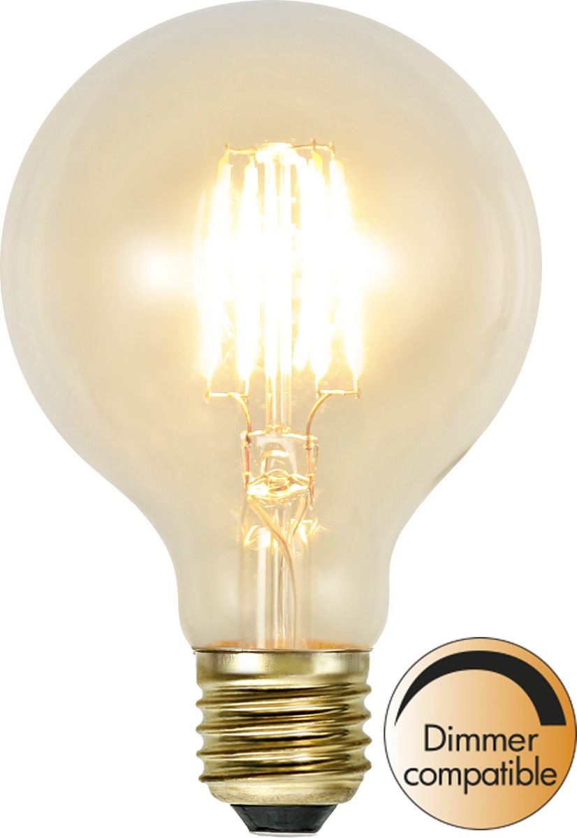 Star Trading LED-Lampa E27 G80 Soft Glow 1,6W Klar