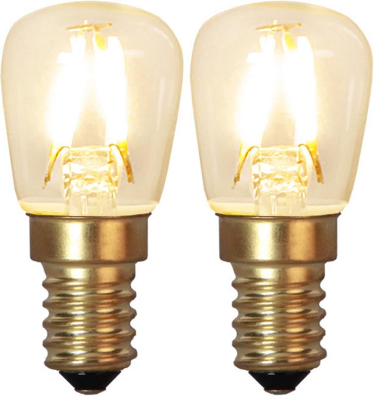LED-Lampa E14 Päron Klar 1,3W 2-Pack Star Trading Soft Glow at lavanille