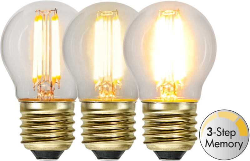 Star Trading LED-Lampa E27 G45 Soft Glow 3-stegs Memory 4W at lavanille