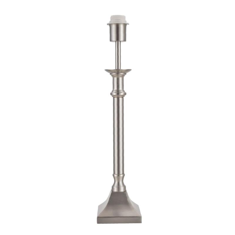 Lampfot Satin Nickel Oriva Square 52cm at lavanille