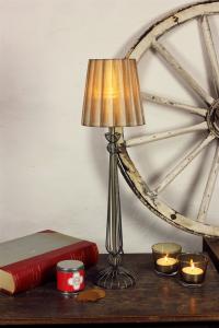 Oriva Lampskärm Organza Rund 17cm Nougat