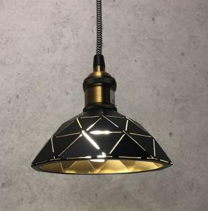 Fönsterlampa Svart/Guld Oriva 15cm