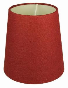 Oriva Lampskärm Linne Rund 17,5cm Vinröd