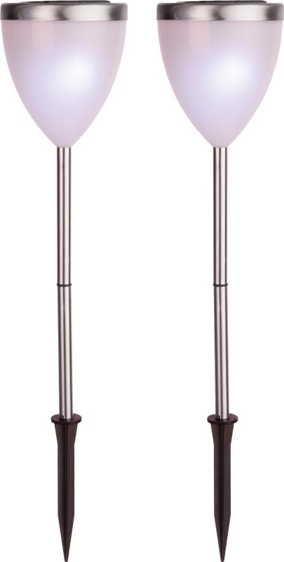 Star Trading Vigo Solcellspollare Krom 2-pack at lavanille