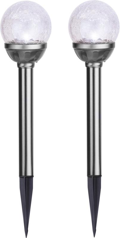 Star Trading Roma Solcellspollare Krom 2-pack at lavanille