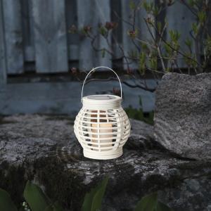 Star Trading Rotang Solcellslykta Vit