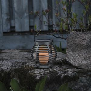 Star Trading Rotang Solcellslykta Grå