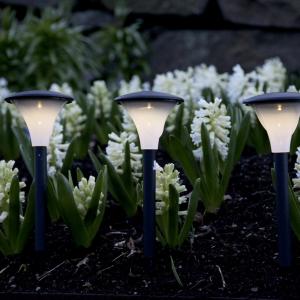 Star Trading Faro Solcellspollare Svart 3-pack