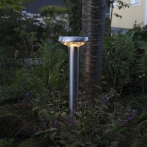 Star Trading Sevilla Solcellspollare Rostfritt Stål 45cm