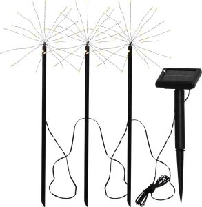 Star Trading Firework Solcellsdekoration Svart 40cm