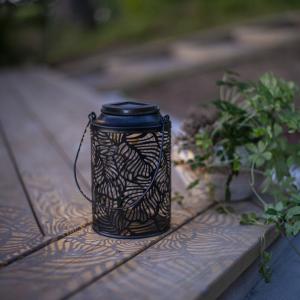 Star Trading Leafy Solcellslykta Svart