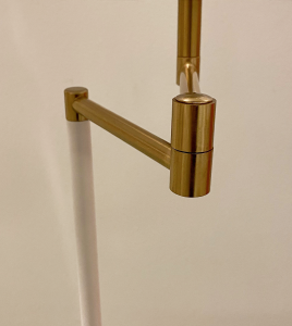 Golvlampa Vit/Mässing Aneta Lighting Birka 155cm