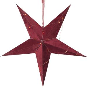 Star Trading Velvet Pappersstjärna Röd 60cm
