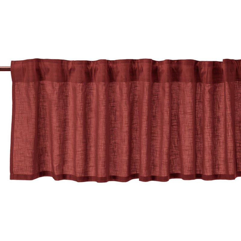 Gardinkappa Röd Svanefors Otila 50x250cm at lavanille