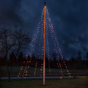 Star Trading Flaggstångsbelysning Utomhus Golden Warm White 7m