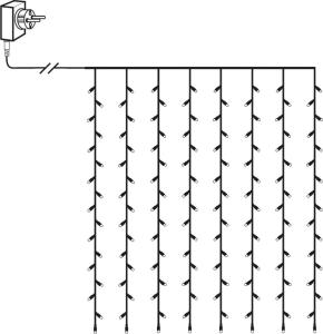 Star Trading Ljusgardin Utomhus Crispy Ice White 1,3m