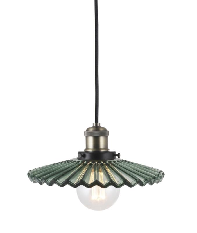Globen Lighting Cobbler Pendel 25cm Grön at lavanille