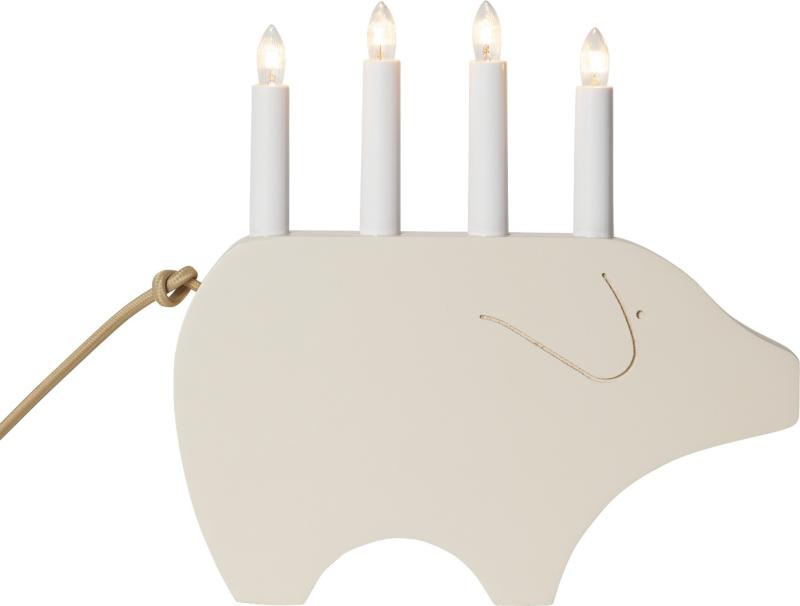 Star Trading Gry Ljusstake Vit 28cm at lavanille