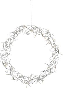 Star Trading Curly Krans LED Silver 50cm