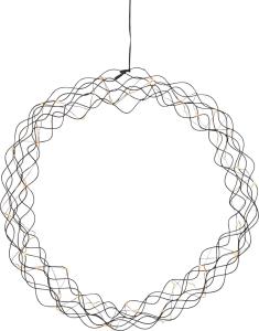 Star Trading Curly Krans LED Svart 45cm