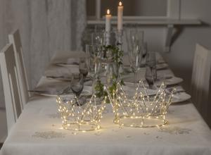 Star Trading Crown Bordsdekoration Silver 22cm