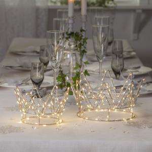 Star Trading Crown Bordsdekoration Silver 17cm