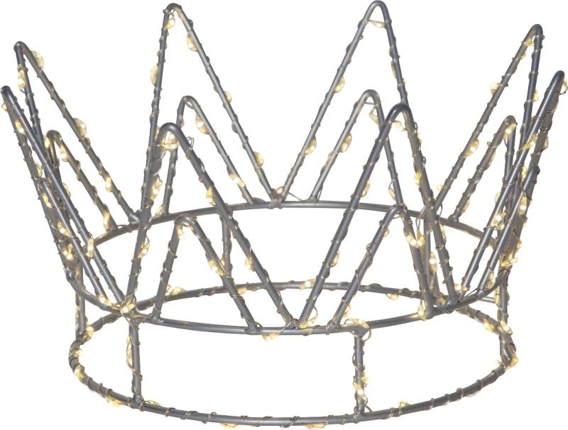 Star Trading Crown Bordsdekoration Silver 22cm at lavanille