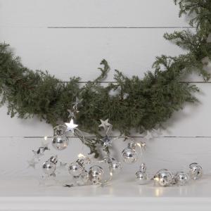 Star Trading Ljusslinga Inomhus Batteridriven Silver X-Mas 90cm