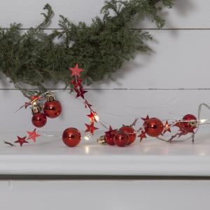 Star Trading Ljusslinga Inomhus Batteridriven Röd X-Mas 90cm