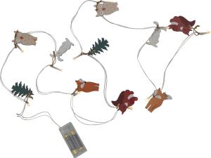 Star Trading Ljusslinga Inomhus Batteridriven Multi Forest Friends 1,8m