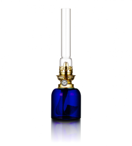 Karlskrona Lampfabrik Skeppsholmen Fotogenlampa Coboltblå 35cm