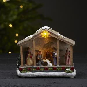 Star Trading Panorama Nativity Julby Multi 15cm
