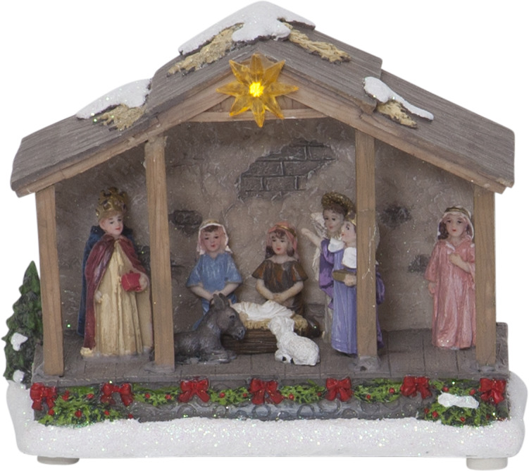 Star Trading Panorama Nativity Julby Multi 15cm at lavanille