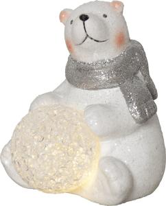 Star Trading Polare Sittande Juldekoration Vit