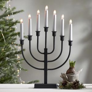 Adventsljusstake Star Trading Kristina Svart 47cm