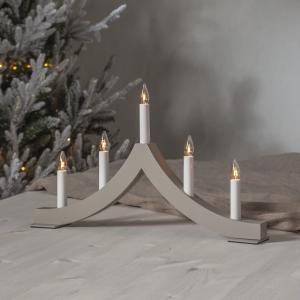 Adventsljusstake Trä Star Trading Pagod  Beige 27cm