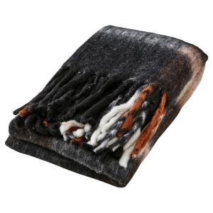 Affari of Sweden Frasse Filt Svart/Vit/Terrakotta