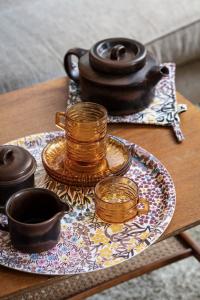 Almedahls Botanic Garden Bricka Rund Rosa/Brun 38cm