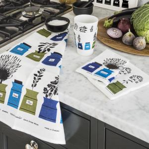 Almedahls Persons Kryddskåp Kökshandduk Blå