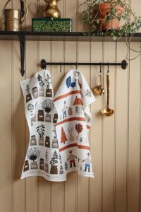 Almedahls Persons Kryddskåp Kökshandduk Grå/Brun