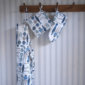 Almedahls Picknick Förkläde Blå/Beige