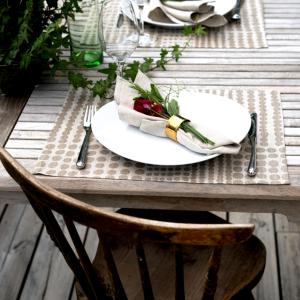 Bordstablett Natur/Taupe Pricktyg 45x34cm 2-Pack