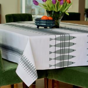 Textilvaxduk Sill Gröngrå 145x220cm Almedahls