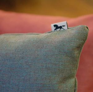 Kuddfodral Twist Blå/Natur 50x50cm Almedahls