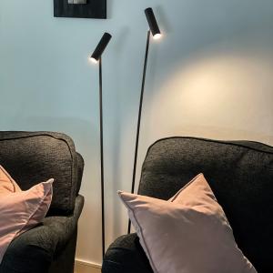 Golvlampa Dubbel Svart Aneta Lighting Artic 137cm