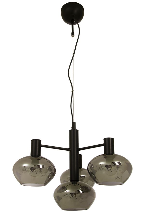 Aneta Lighting Bell Taklampa 4:a Svart/Rökgrå
