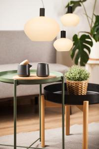 Taklampa Glas Svart/Opalvit Aneta Lighting Bell 35cm