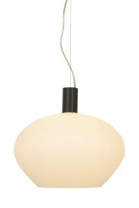 Taklampa Glas Svart/Opalvit Aneta Lighting Bell 35cm