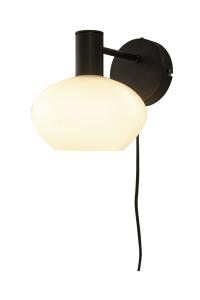 Vägglampa Glas Svart/Oplavit Aneta Lighting Bell